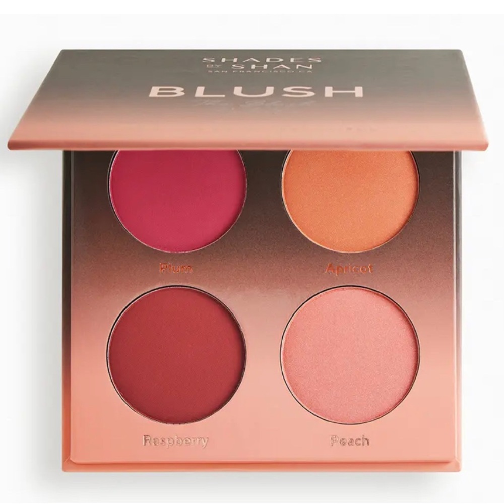 Shades by Shan Blush Palette in Plum, Apricot, Raspberry, and Peach - Picture 1 of 8